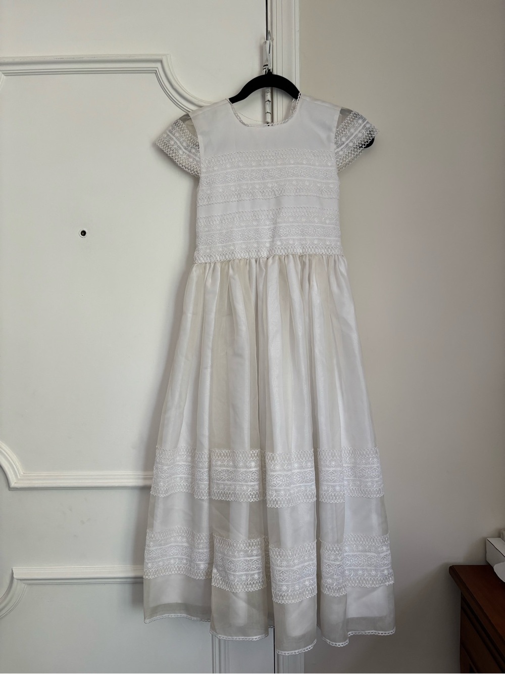 First communion dress or flower girl Ivory Lace Bodice Girls' Formal Dress